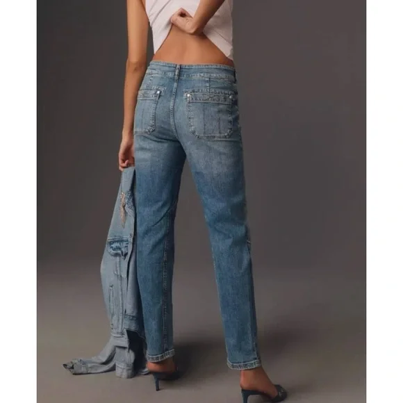 The Wanderer Mid-Rise Relaxed-Leg Jeans by Pilcro size 32 waist Anthropologie - Picture 3 of 9